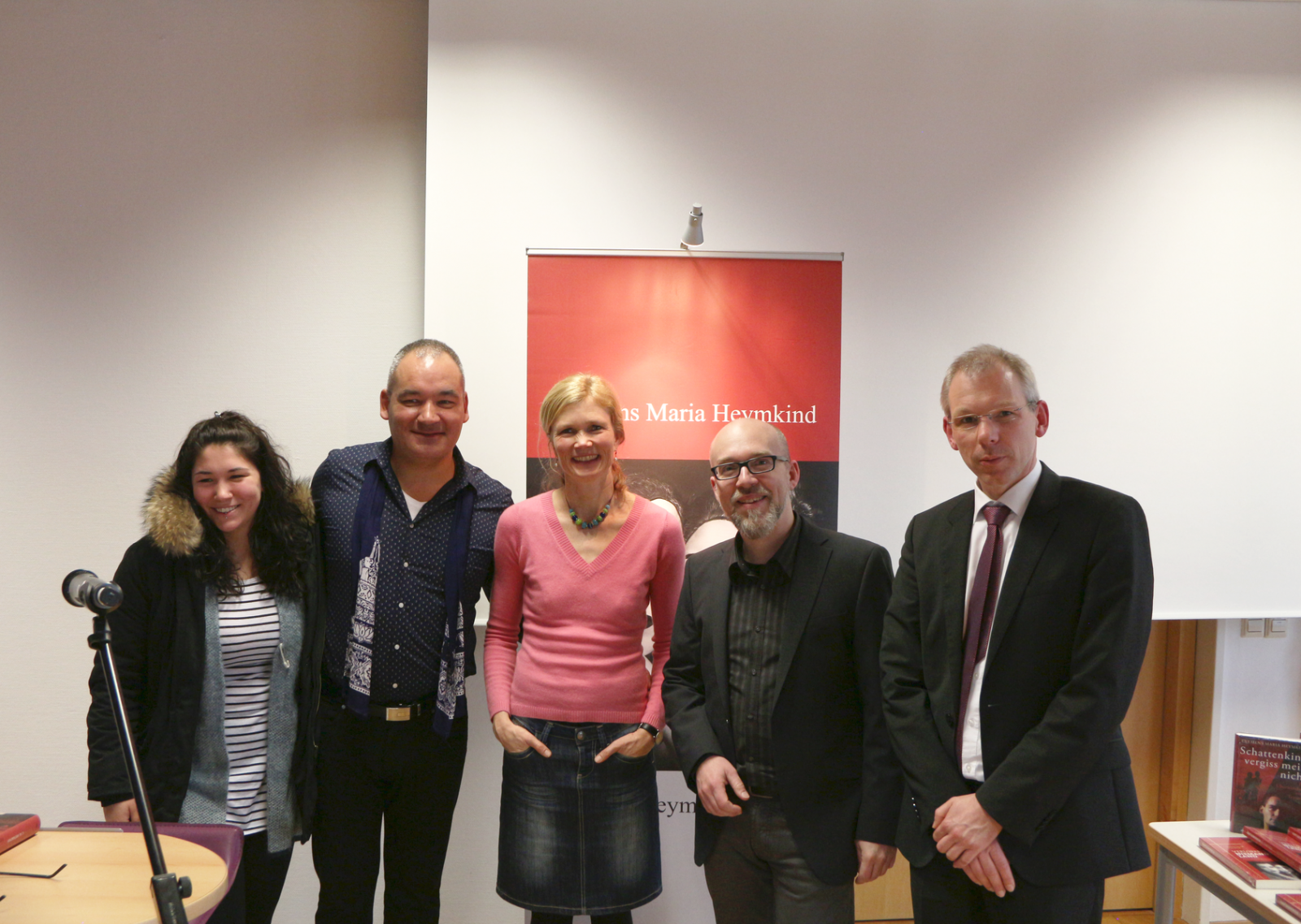 v.l. Clemens Maria Heymkind mit Tochter, Prof. Dr. Barbara Schramkowski, Prof. Dr. Andreas Polutta und Prof. Dr. Torsten Bleich